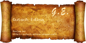 Gutsch Edina névjegykártya